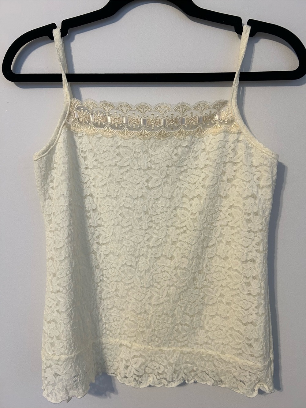 Lace Camisole Tank Top - Ivory